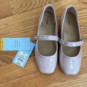 Cat & Jack Shimmering Pearl Strap Dress Shoes
